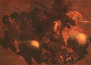  Leonardo  Da Vinci The Battle of Anghiari Spain oil painting artist